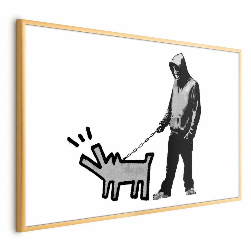 Plakat Artgeist Dog Art 42x29,7 cm z ramą złotą 1 szt