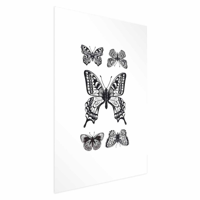 Plakat Artgeist Pięć motyli 40x60 cm bez ramy 1 szt