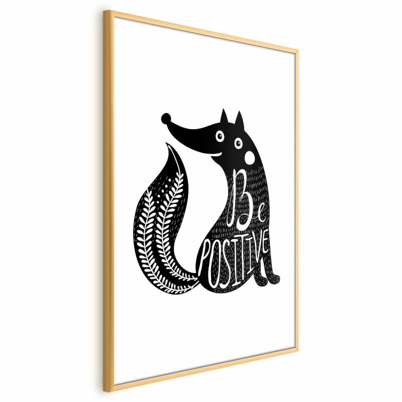 Plakat Artgeist Be positive 21x30 cm z ramą złotą 1 szt
