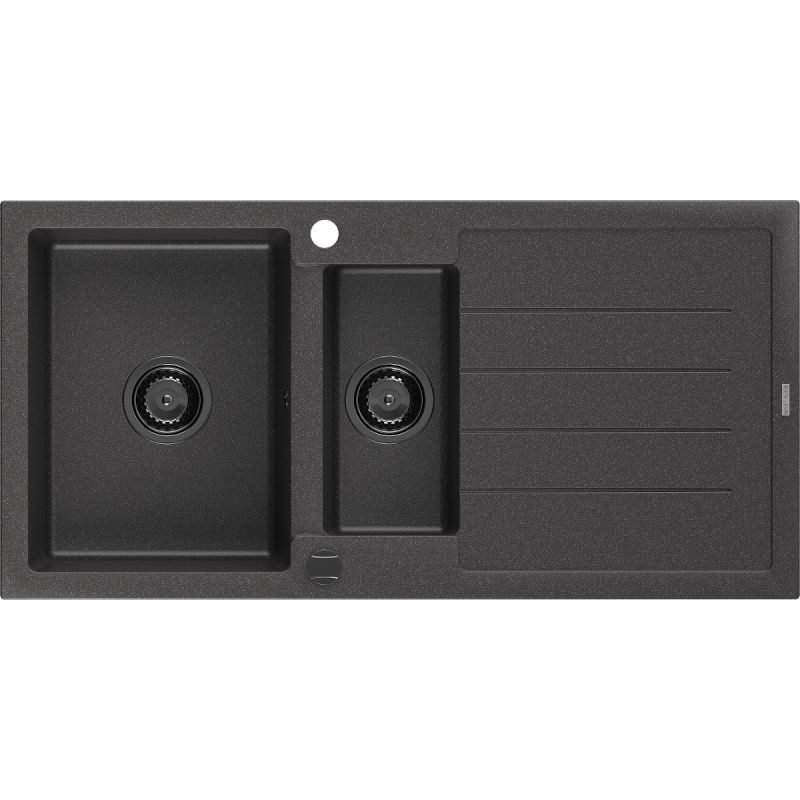 Zlewozmywak wpuszczany Mexen Andres 1,5-komorowy czarny 1000x500 mm - 6515101510-77-G 1 szt.