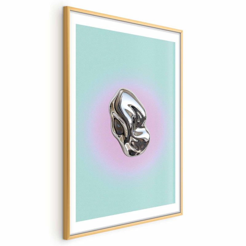 Plakat Artgeist Metaliczna Forma 21x30 cm z ramą złotą 1 szt