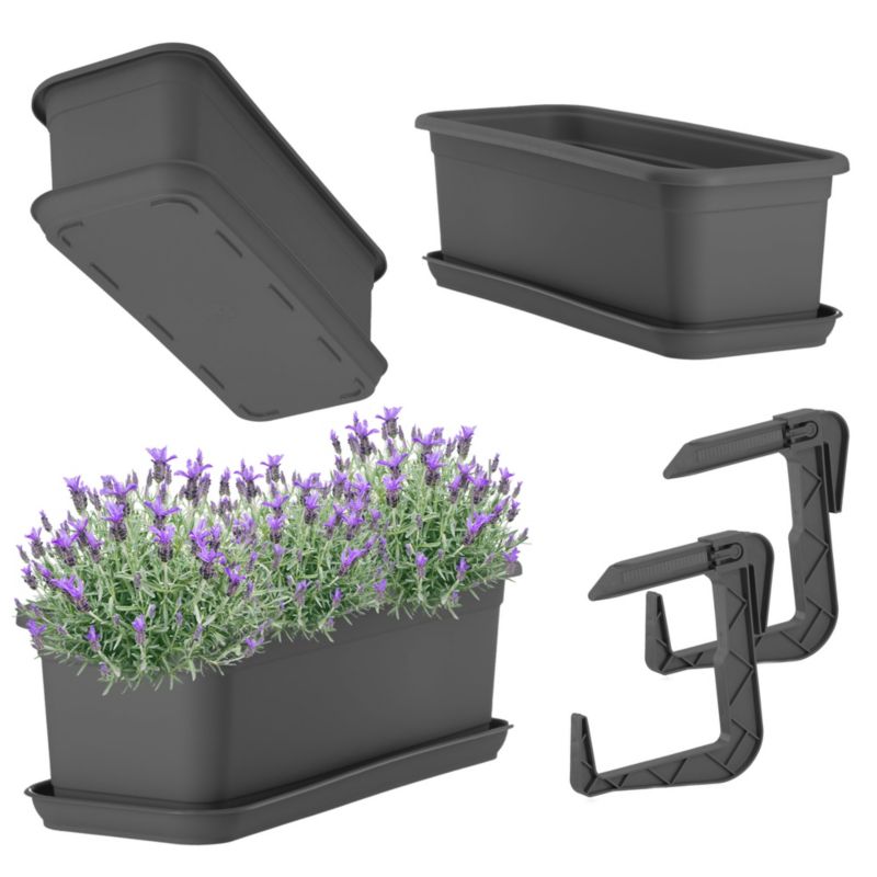Skrzynka Balkonowa KADAX Doniczka 40cm Z Uchwytami 1 szt.