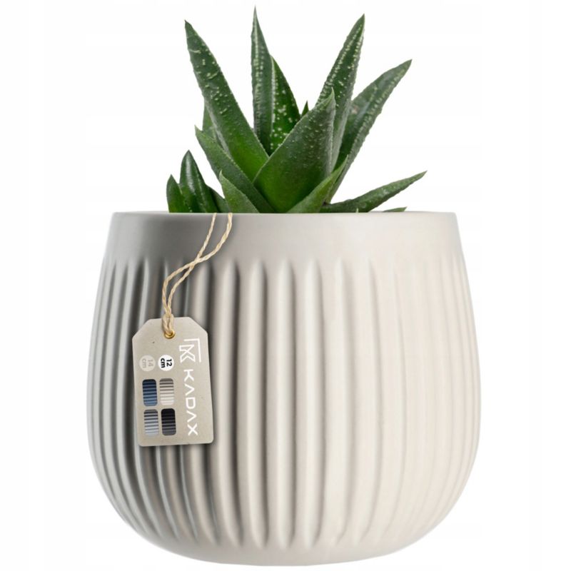 Doniczka KADAX Ceramiczna 12cm Osłonka Biała 1szt.