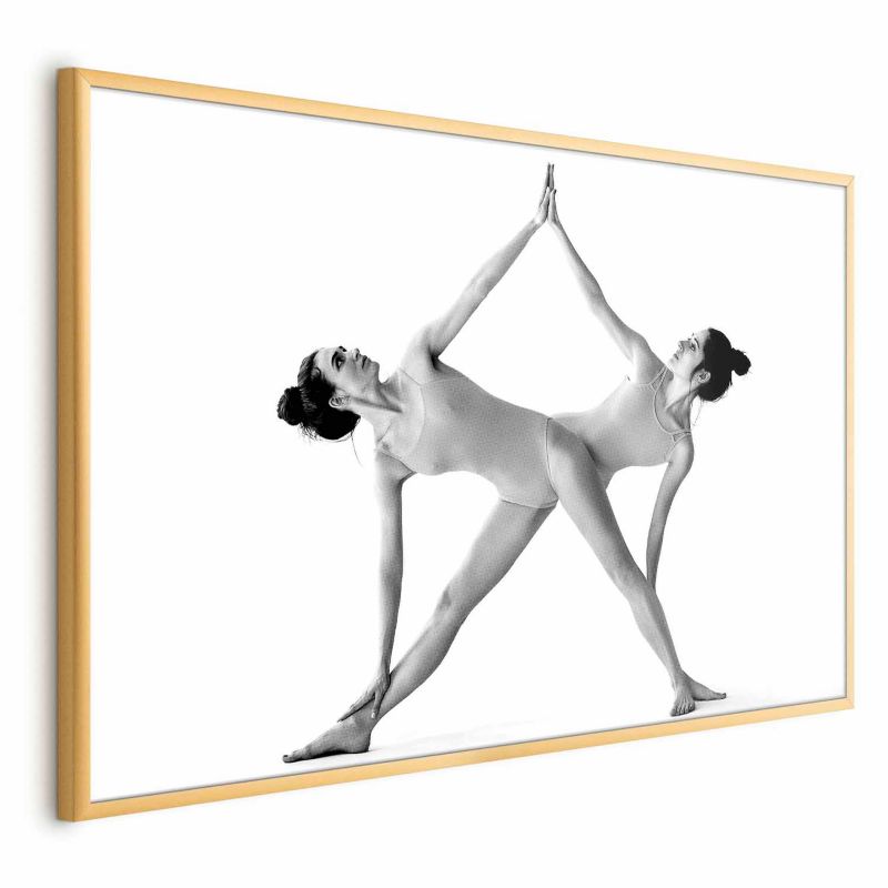 Plakat Artgeist Joga 30x21 cm z ramą złotą 1 szt
