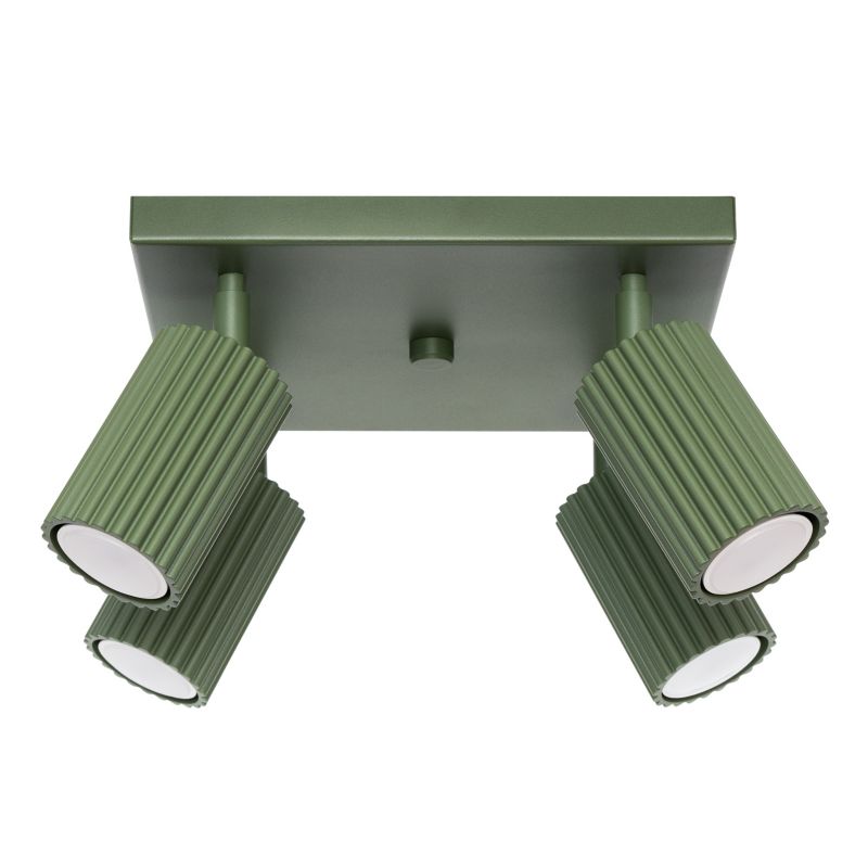 Plafon Sollux Lighting KARBON 4 zielony oliwkowy 1 szt.