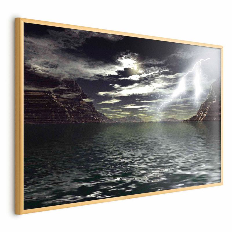 Plakat Artgeist Burza 90x60 cm z ramą złotą 1 szt