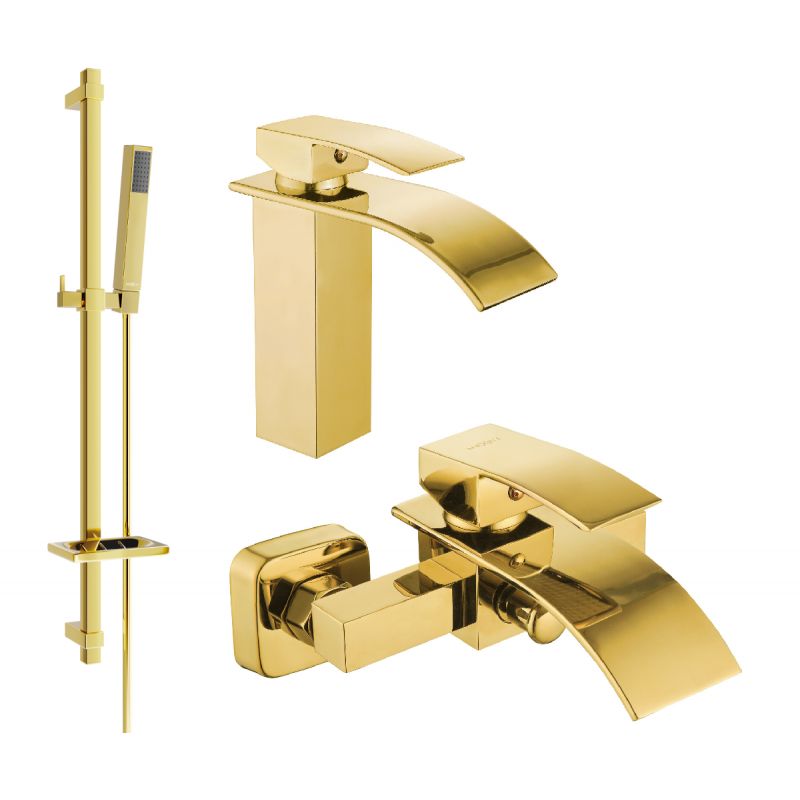 Zestaw wannowy Mexen Aries złoty 744803DQ77-50 1 szt.