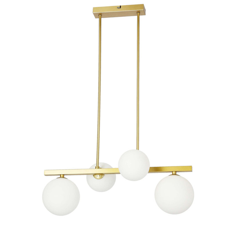 Lampa wisząca sufitowa mosiądz 4xG9 Kama