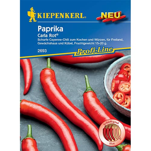 1 szt, Papryka ostra Carla Rot F1 - Nasiona: Ilość w opakowaniu: 10 szt.