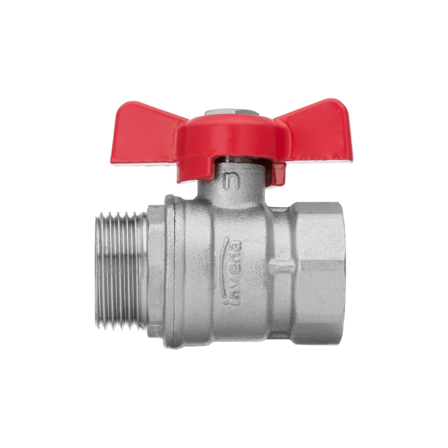 Invena Zawór kulowy równoprzelotowy z motylkiem GW/GZ 3/4"