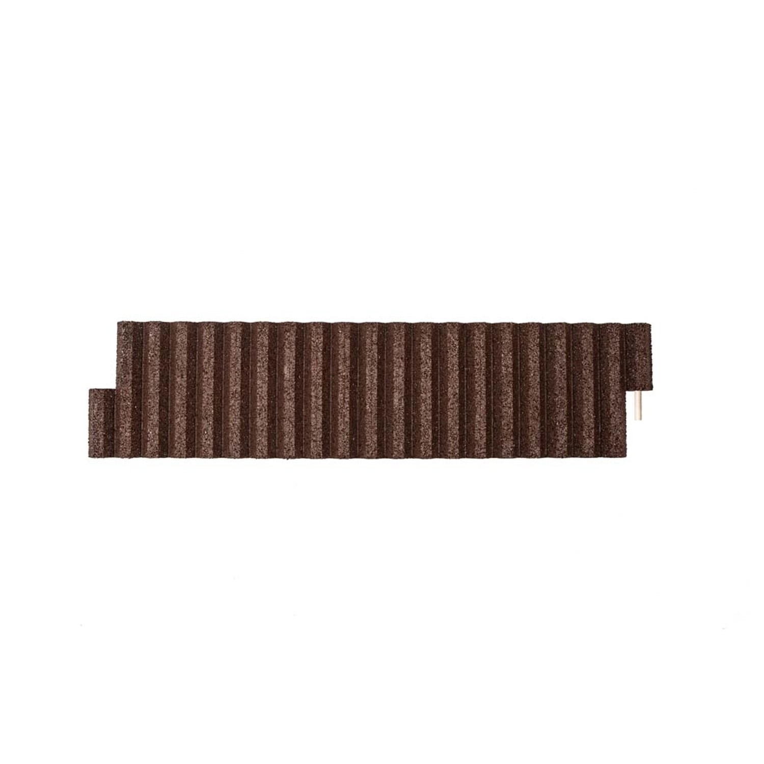 Palisada gumowa brązowa - 20 x 80 x 4 cm