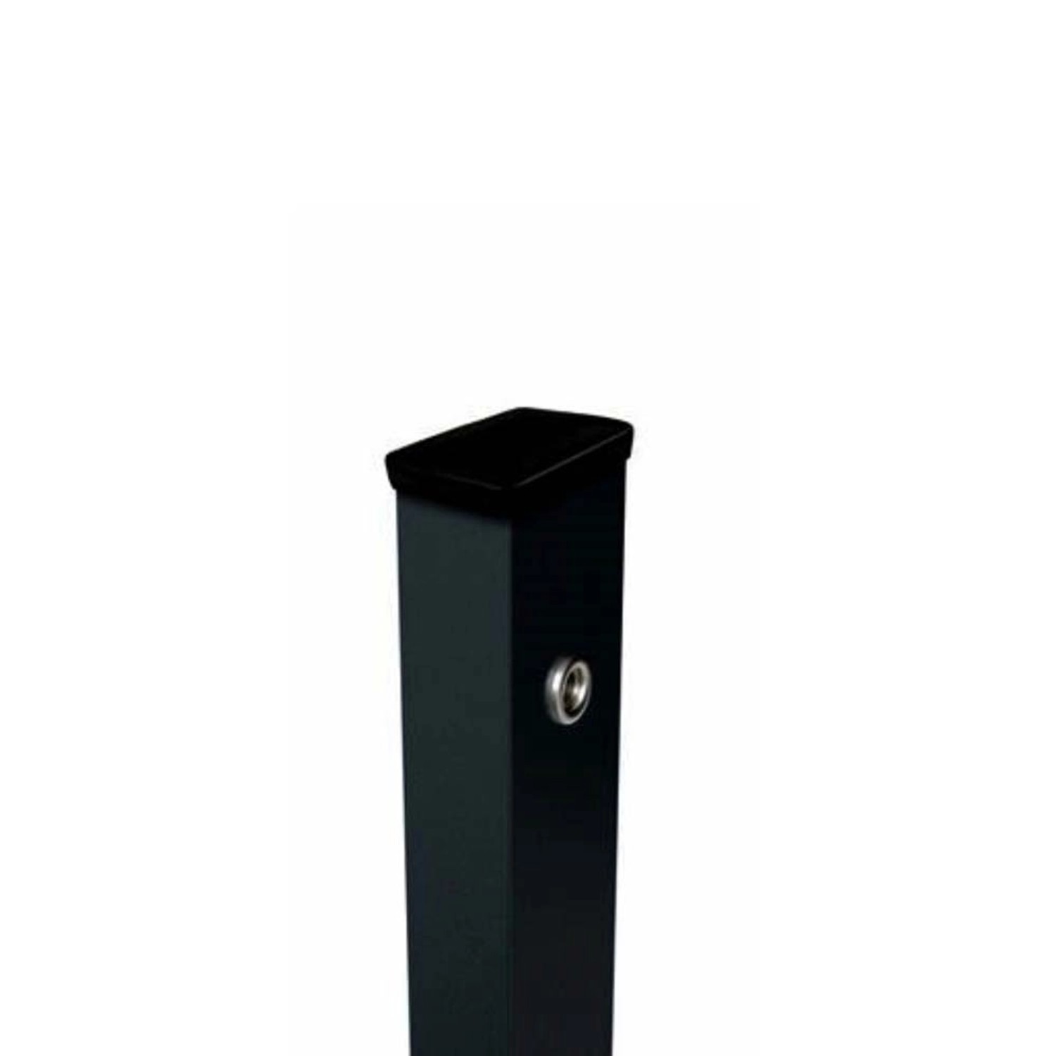 Słupek furtki czarny mat gr. 1,25 mm- 4 x 6 x 200 cm