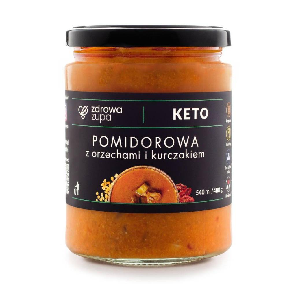 Keto pomidorowa z orzechami i kurczakiem bezglutenowa 540 ml