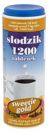 Słodzik Sweetie Gold, w tabletkach, 1200 sztuk