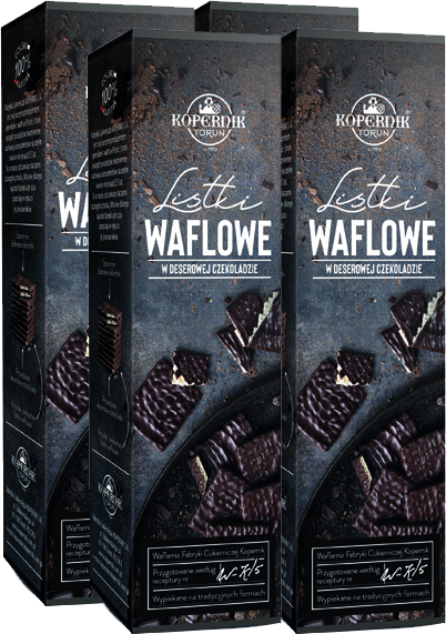 4x Listki waflowe w deserowej czekoladzie Kopernik Premium, 96g
