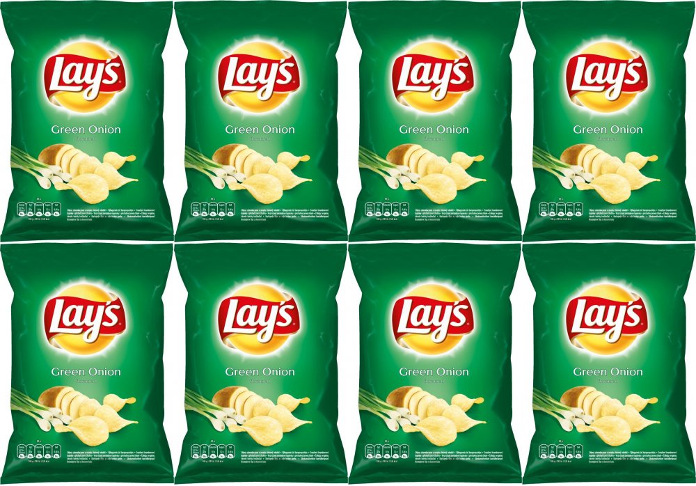 8x Chipsy Lay's Green Onion, zielona cebulka, 40 g