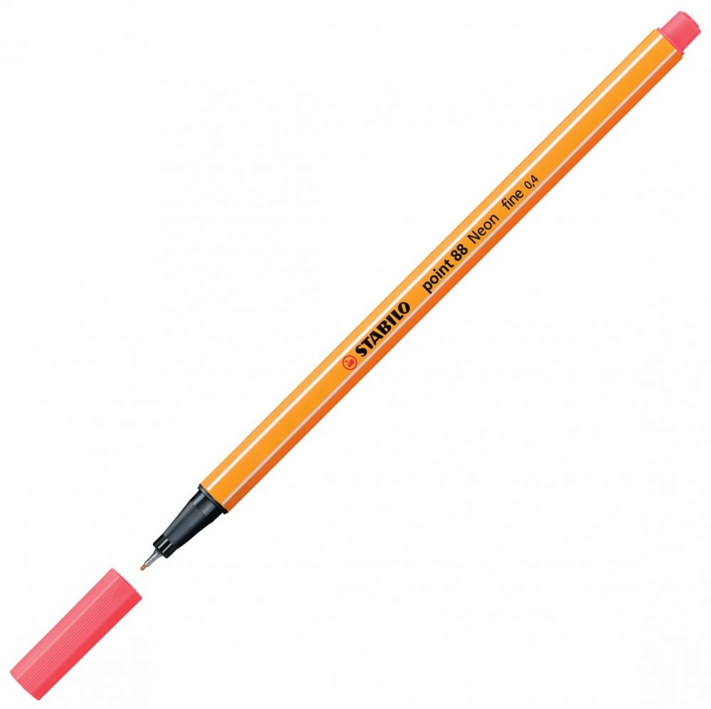 Cienkopis Stabilo Point 88/040, 0.4mm, neonowy czerwony