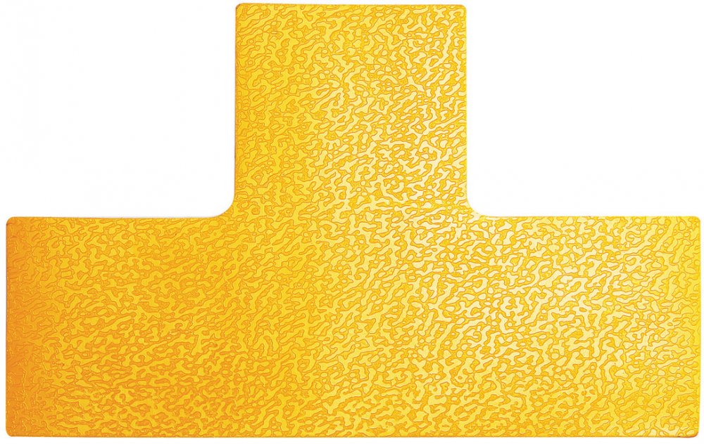 Naklejka podłogowa/znacznik Durable, kształt „T”, 100x150mm, 10 sztuk, żółty