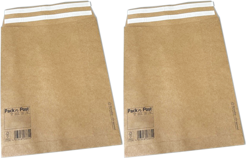 2x Koperta rozszerzana NC, 440x590mm, z 2 paskami HK, 10 sztuk, brązowy