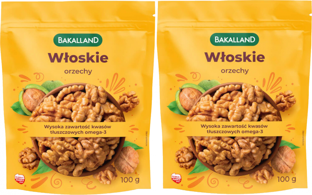 2x Orzechy włoskie Bakalland, 100g