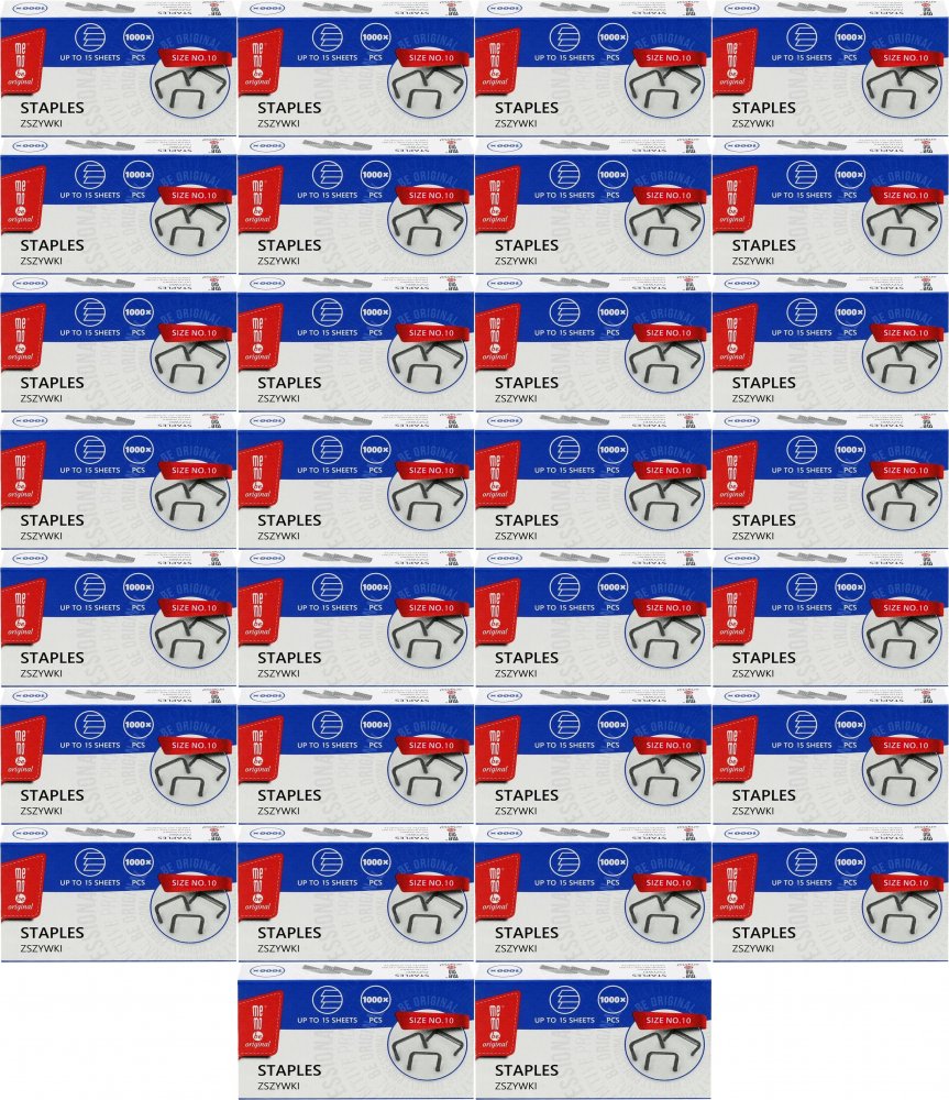 50x Zszywki MemoBe mini NO.10, 1000 sztuk, srebrny
