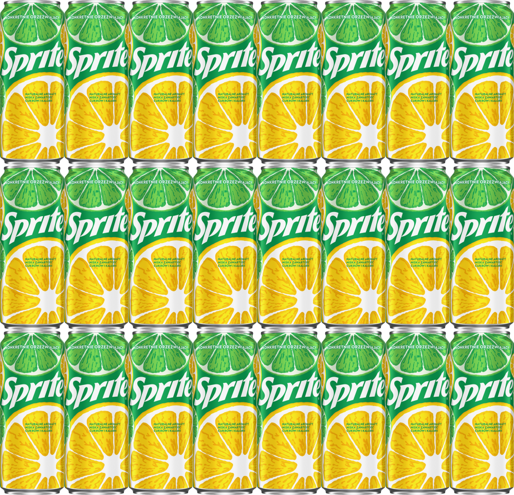 24x Napój gazowany Sprite, puszka Sleek, 0.33l
