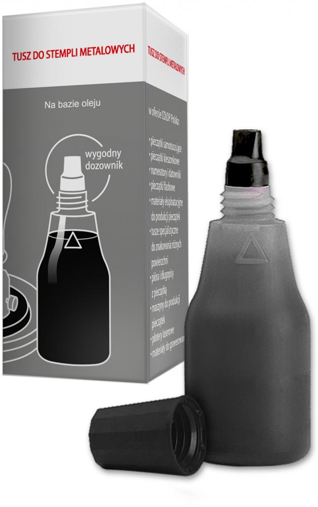 Tusz do stempli metalowych Colop, 25ml, czarny