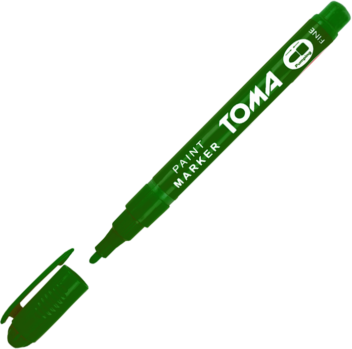 Marker olejowy Toma TO-441, okrągła, fine, 1.5mm, zielony