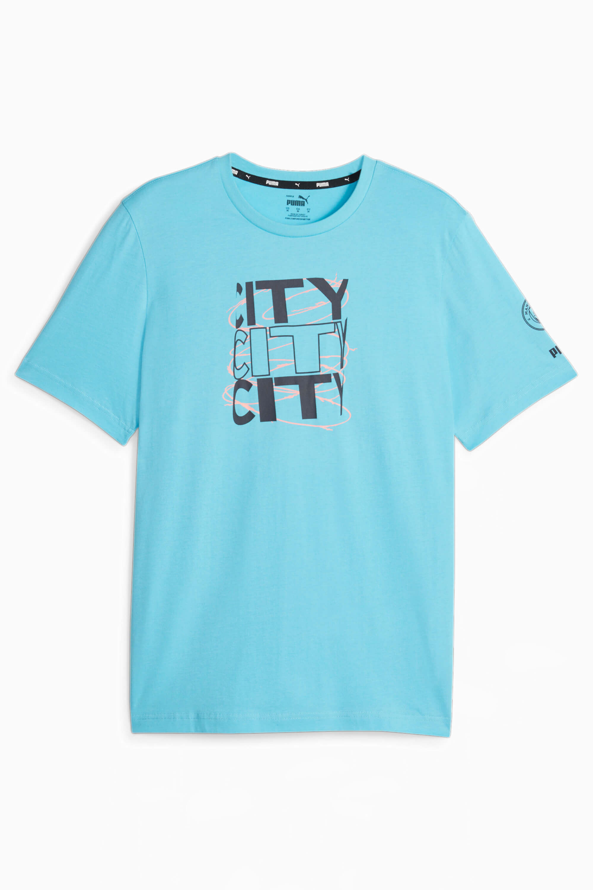 Koszulka Puma Manchester City 23/24 FtblCore Graphic - Błękitny