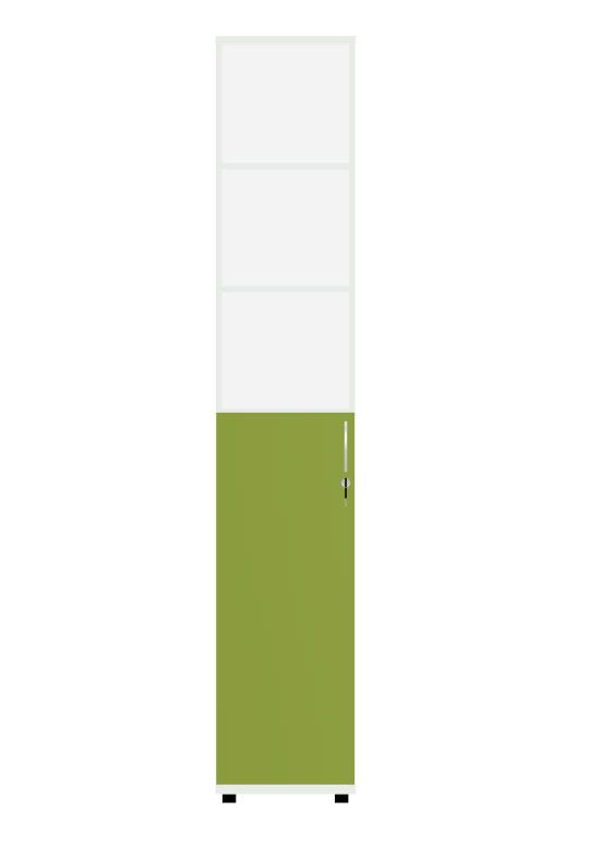 HEBE TS608 regał prawy 40,2x40x219,5h (Kolor korpusu: Wiąz Baron)