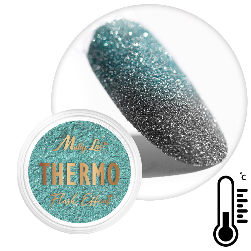 Pyłek do paznokci Thermo Flash Effect MollyLac 0,5 g Nr 9