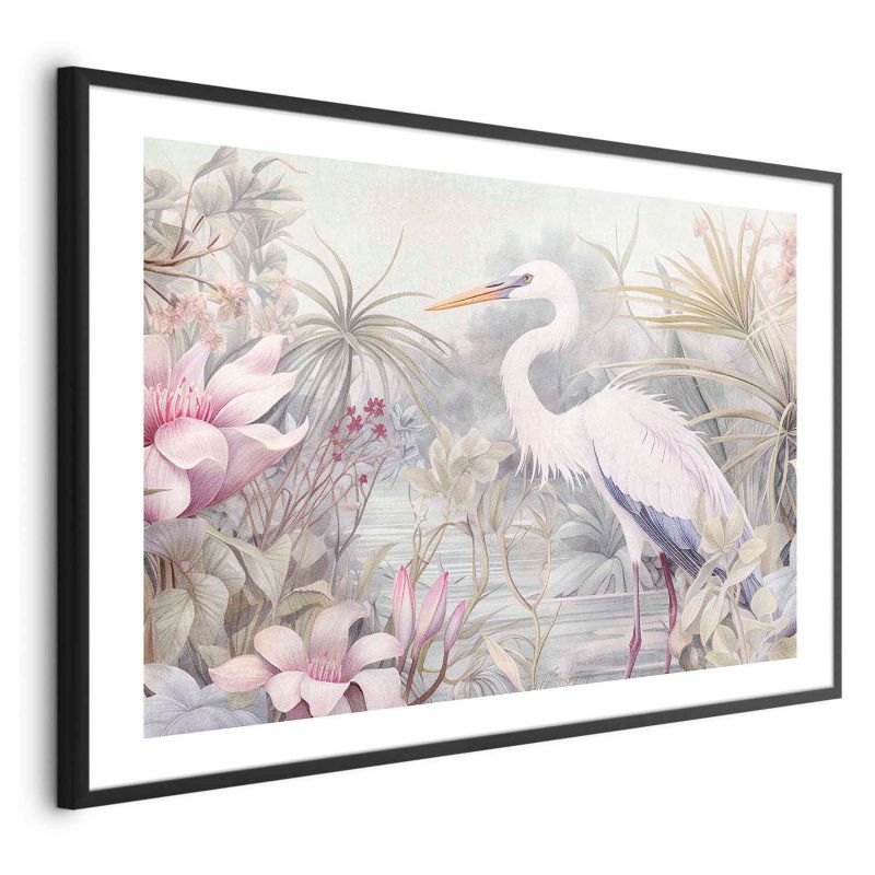 Plakat Artgeist Czapla 90x60 cm z ramą czarną 1 szt