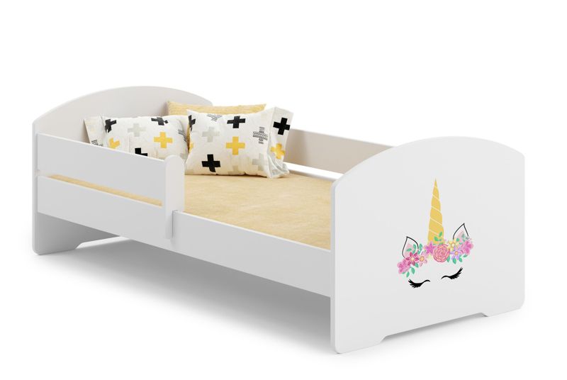 Łożko dziecięce Kobi LUK z barierką 160x80 Kobi Róg jednorożca 1 szt.