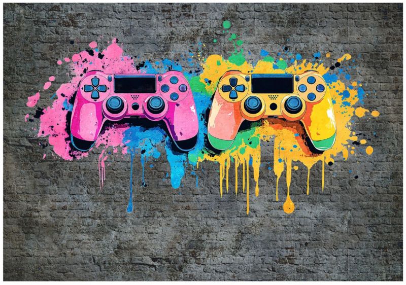 Fototapeta Na Flizelinie WALLARENA 400x280 cm Tapeta Dziecięca Dla Chłopca Gaming 1 szt.