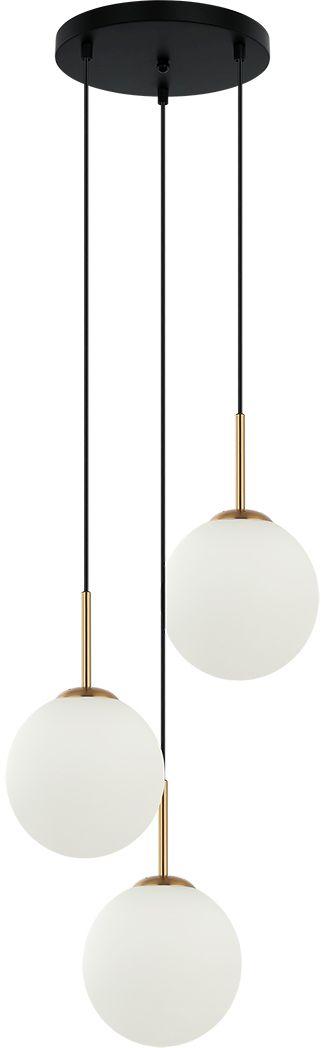 Italux Deore lampa wisząca 3x40 W czarna/brąz antyczny PND-5578-3S-BRO-BK