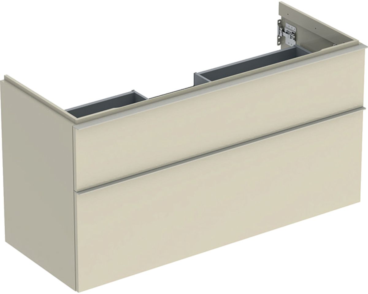 Geberit iCon szafka 118,4 cm podumywalkowa wisząca szary piaskowy połysk/szary piaskowy mat 502.306.JL.1