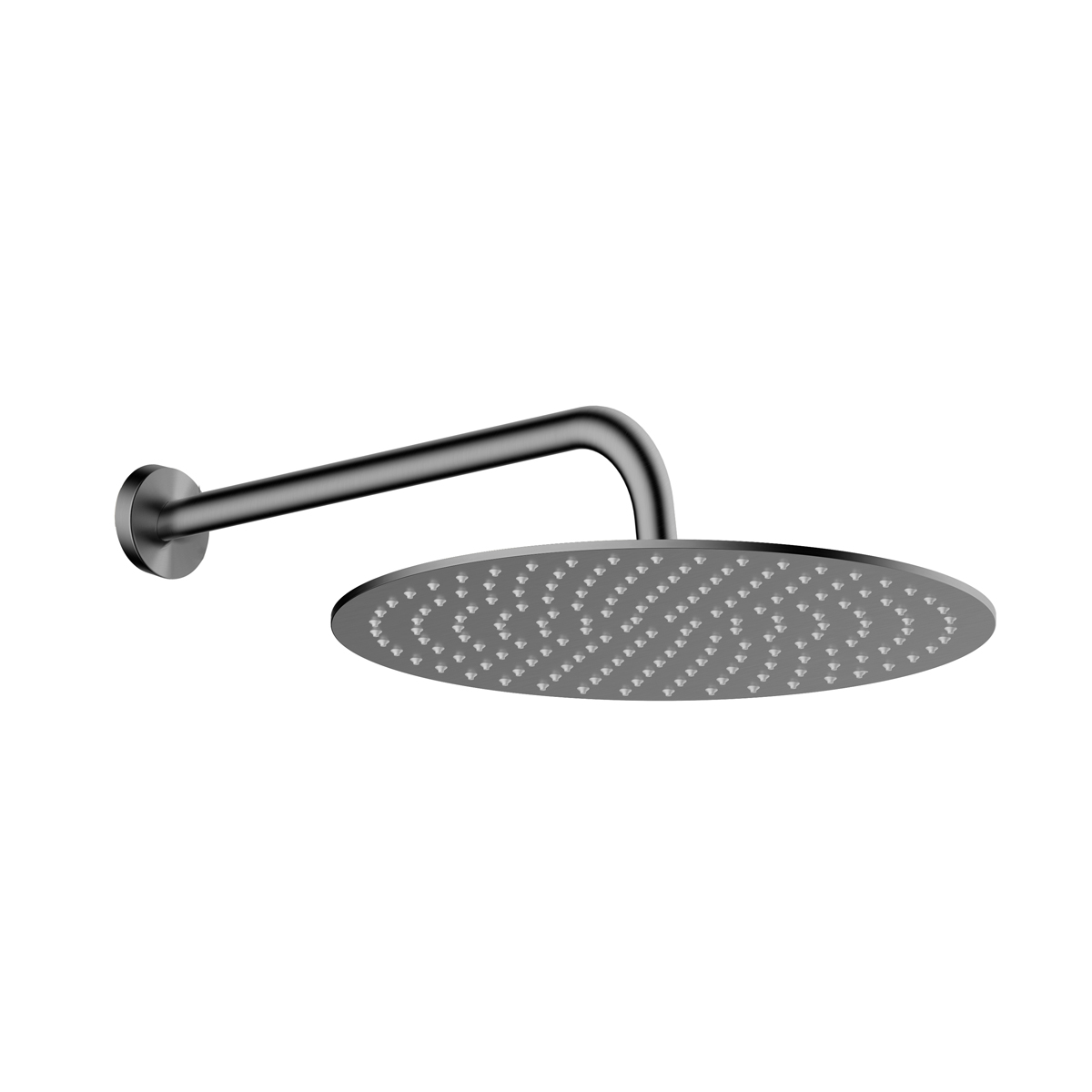 Oltens Vindel Lagan deszczownica 30 cm okrągła z ramieniem ściennym grafit 36012400 - Wysyłka w 24h