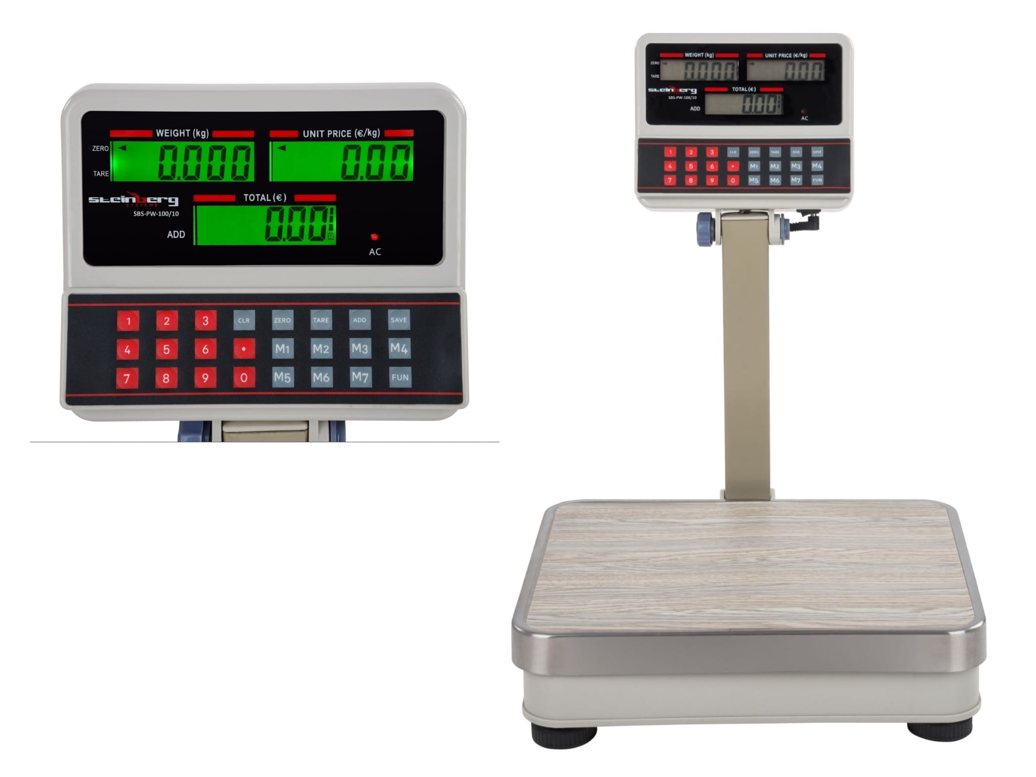 Waga cenowa, kontrolna 100kg/10g Stal nierdzewna