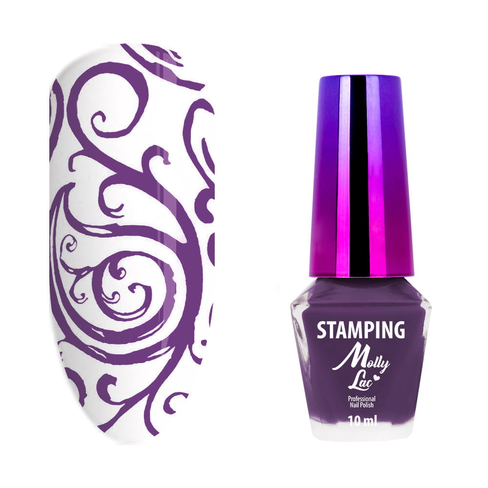 Lakier do stempli i stampingu MollyLac 10 ml Fioletowy Nr 7