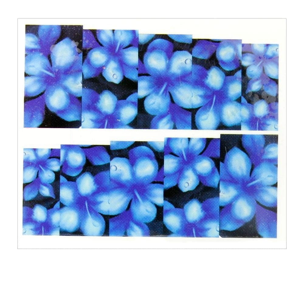 Naklejki wodne do paznokci arkusz 6,5 x 5,5 cm na 10 palców Nr 1581