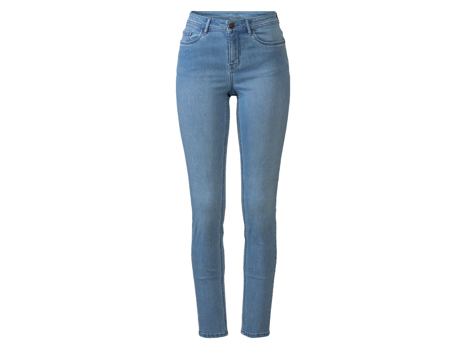 esmara Jeansy damskie z bawełną, Super Skinny Fit 46, wysoka sylwetka, Jasnoniebieski