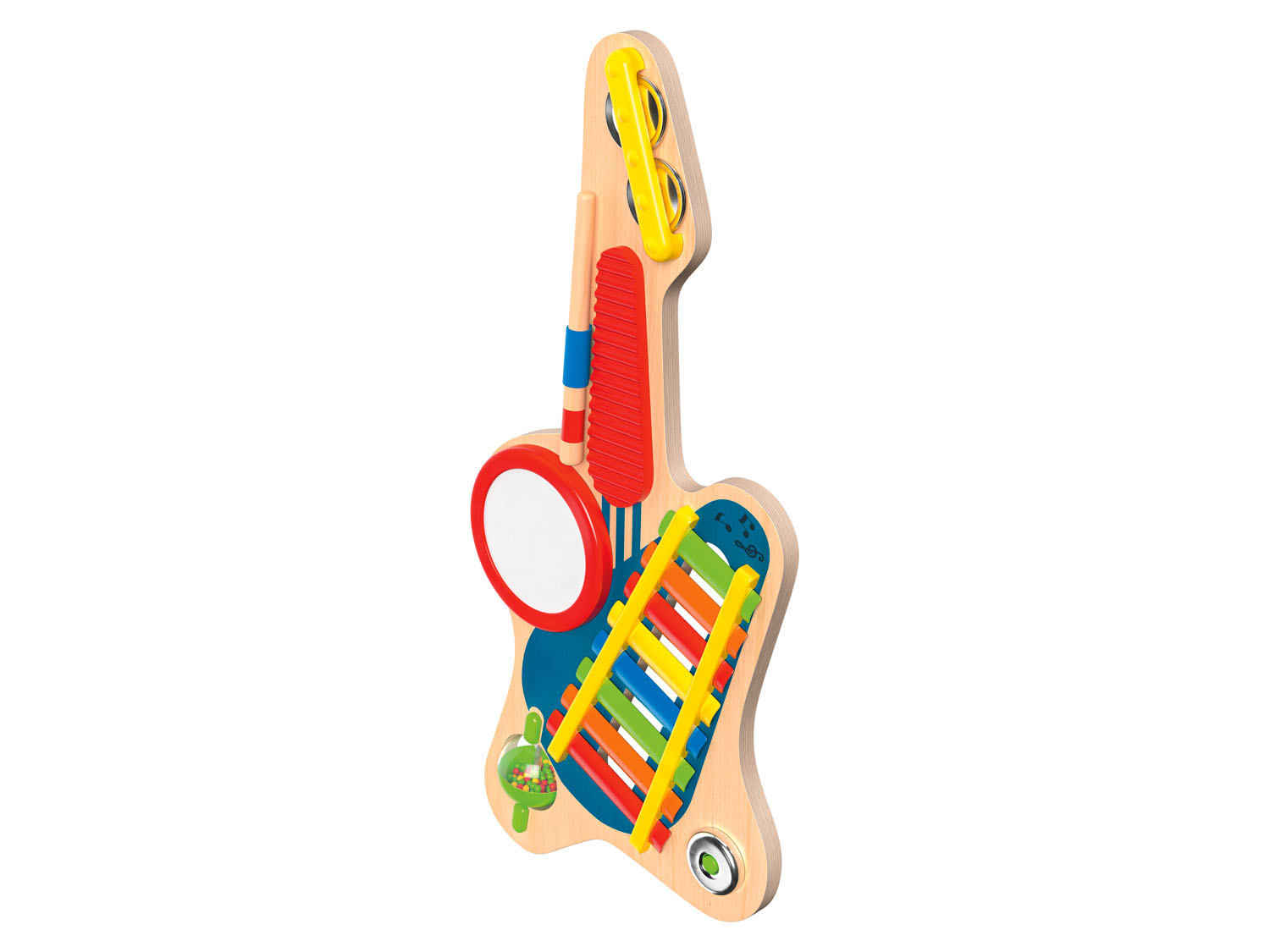 Playtive Instrument muzyczny dla dzieci z drewna Gitara 6w1