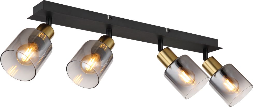 Darmowa Dostawa - Lampa podsufitowa 4x40 W czarny Globo Lighting Hollys 543104