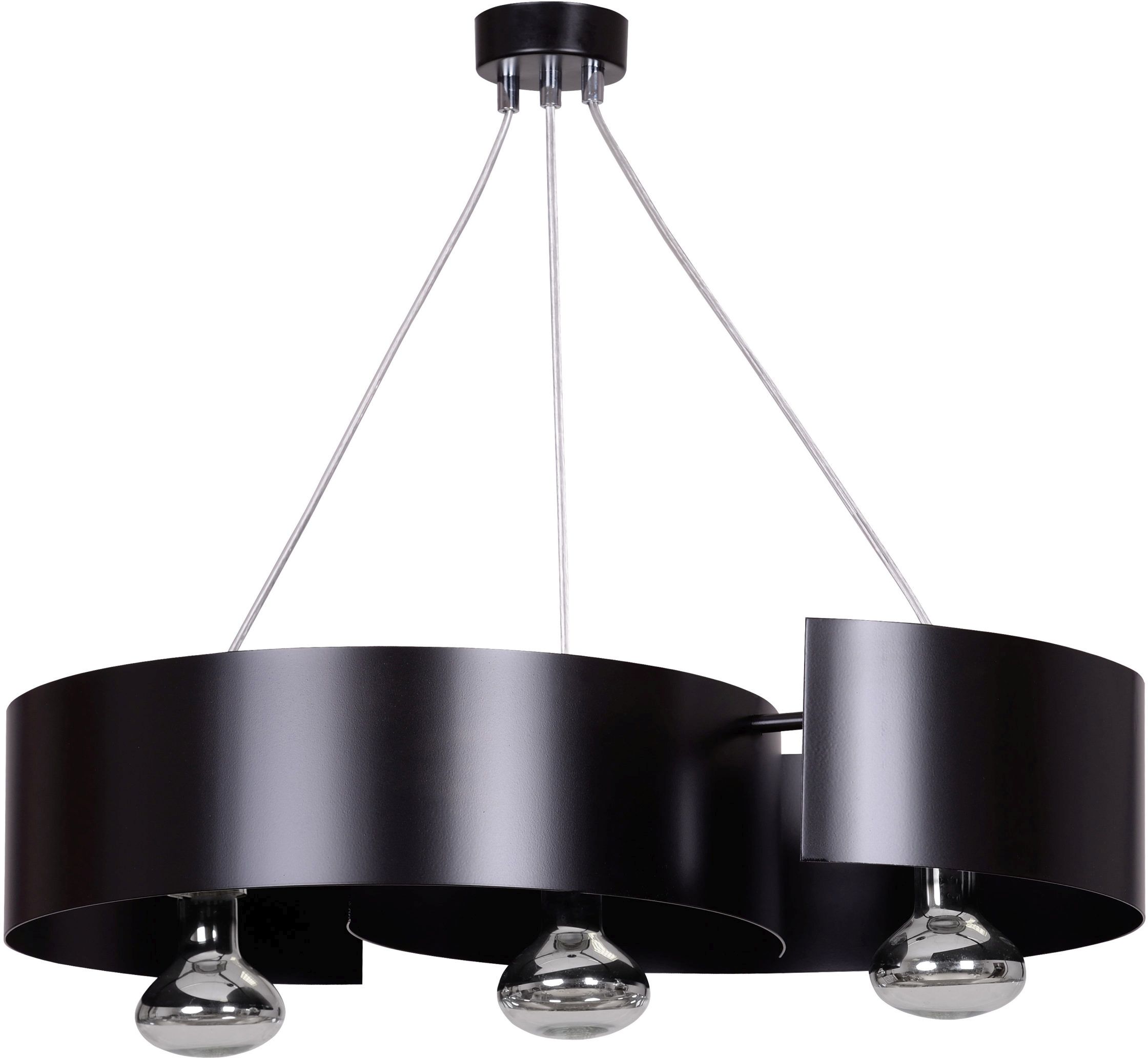 Darmowa Dostawa - Lampa wisząca 3x15 W czarna-chrom Emibig Vixon 2843