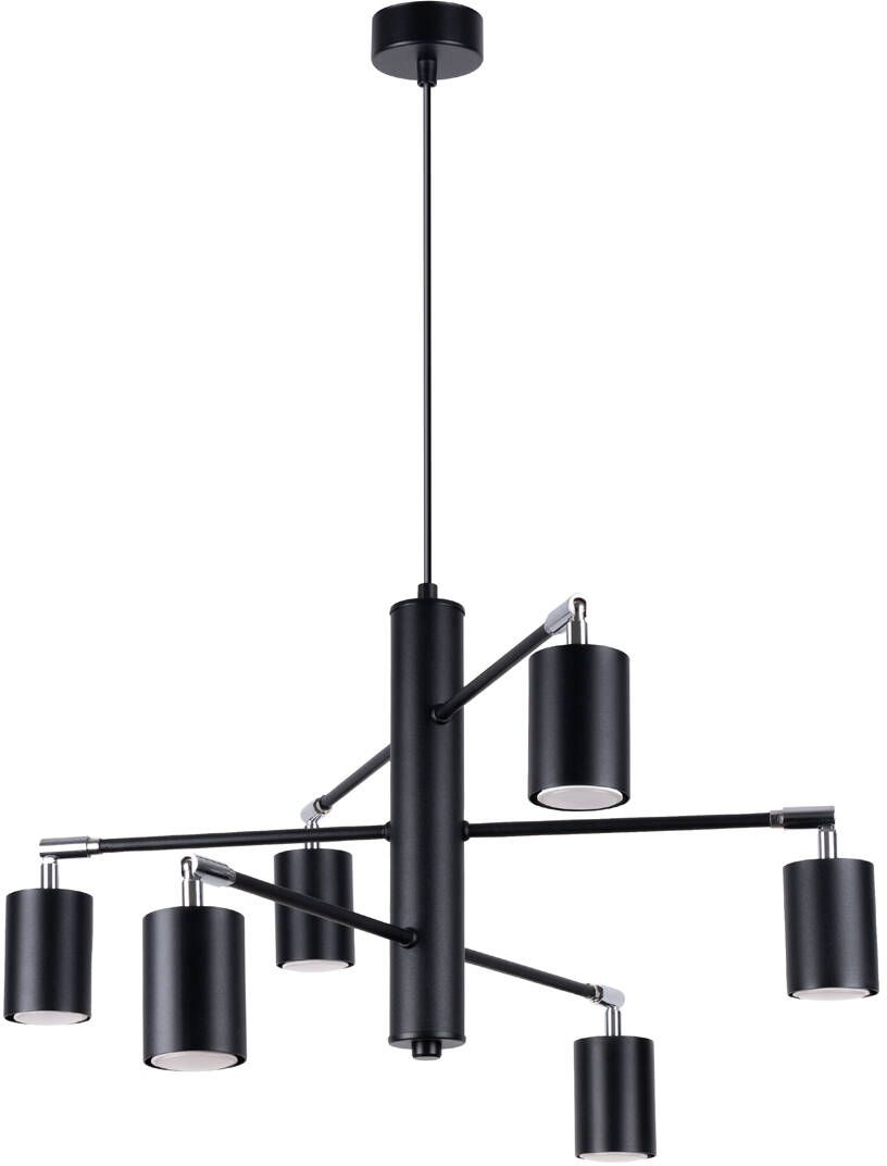 Darmowa Dostawa - Lampa wisząca 6x10 W czarna Sollux Lighting Lemmi SL1207