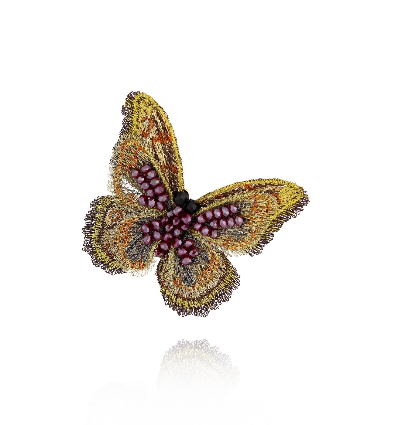 Broszka ze złotylem motylem Forest Butterfly BRSS0112 - By Dziubeka