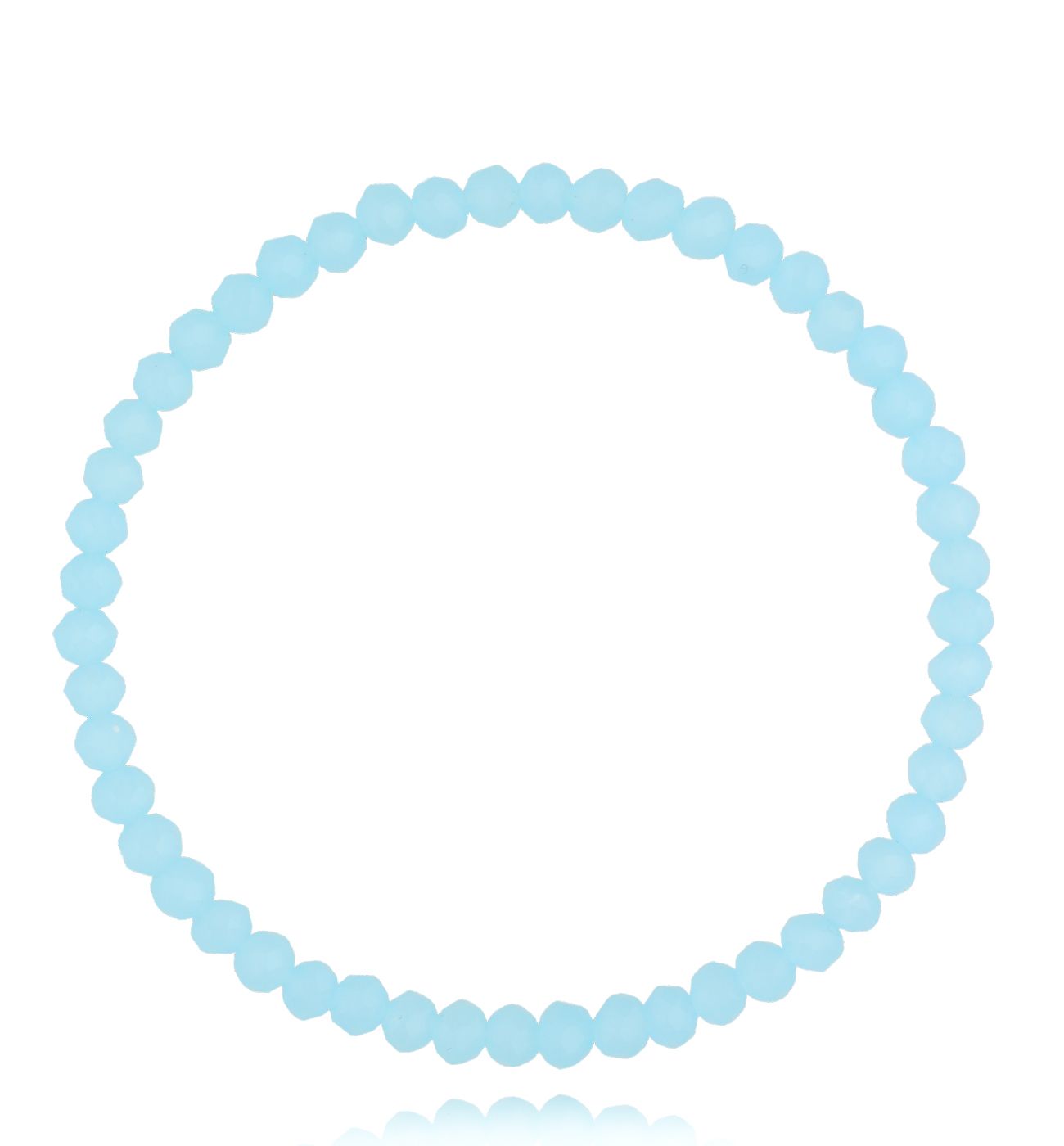 Bransoletka z niebieskimi kryształkami Luminous Crystal 4 mm BCY0266 - By Dziubeka