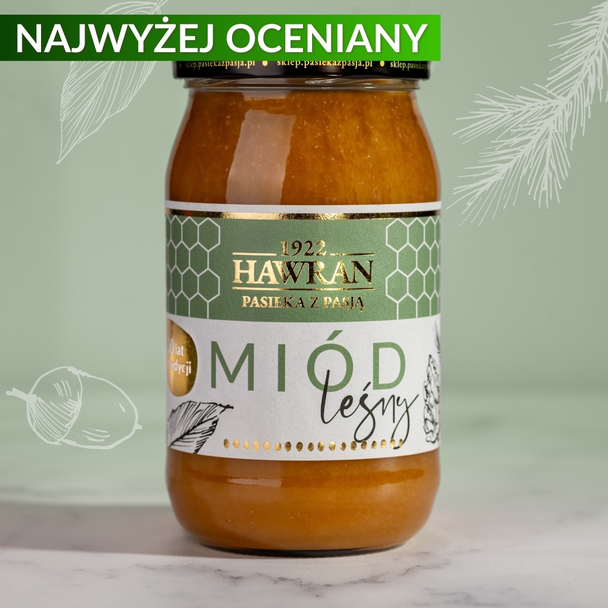 Miód leśny 1050g - Pasieka z Pasją Hawran