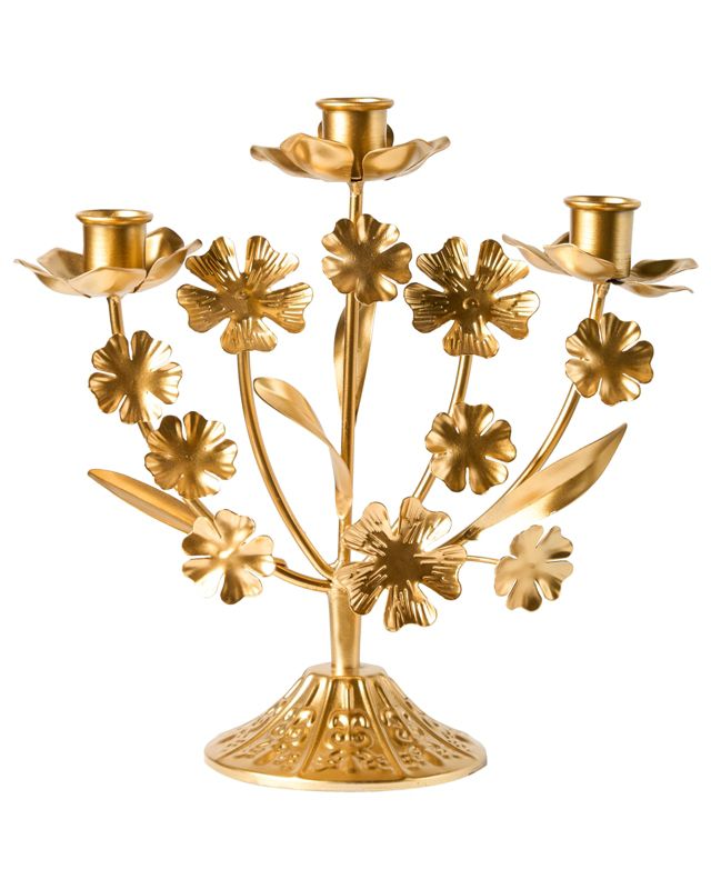 Świecznik Ramada Metal 25 cm Złoty 1 szt.