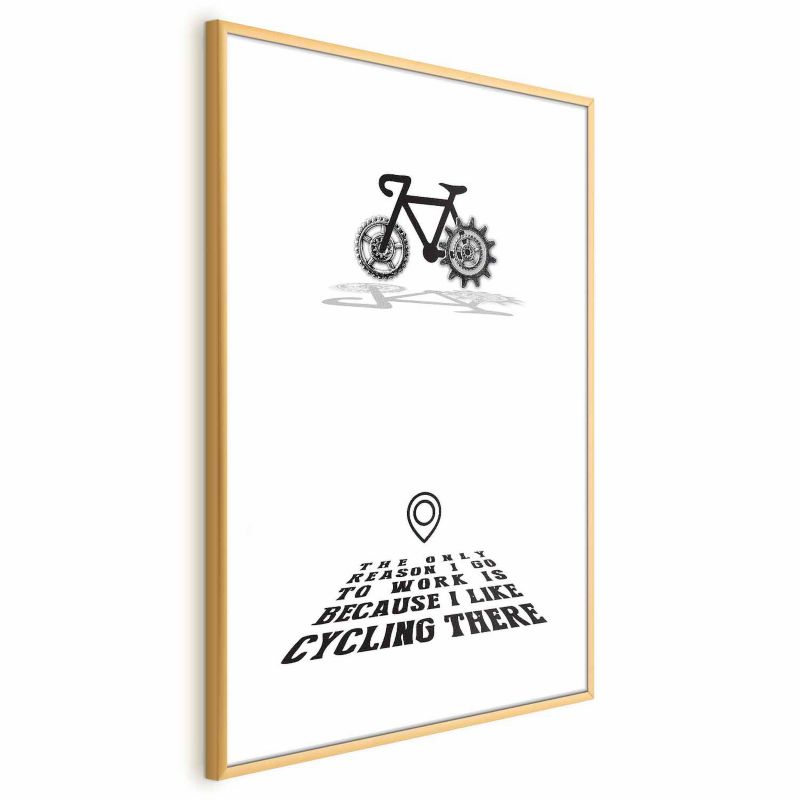 Plakat Artgeist Cycling 21x30 cm z ramą złotą 1 szt